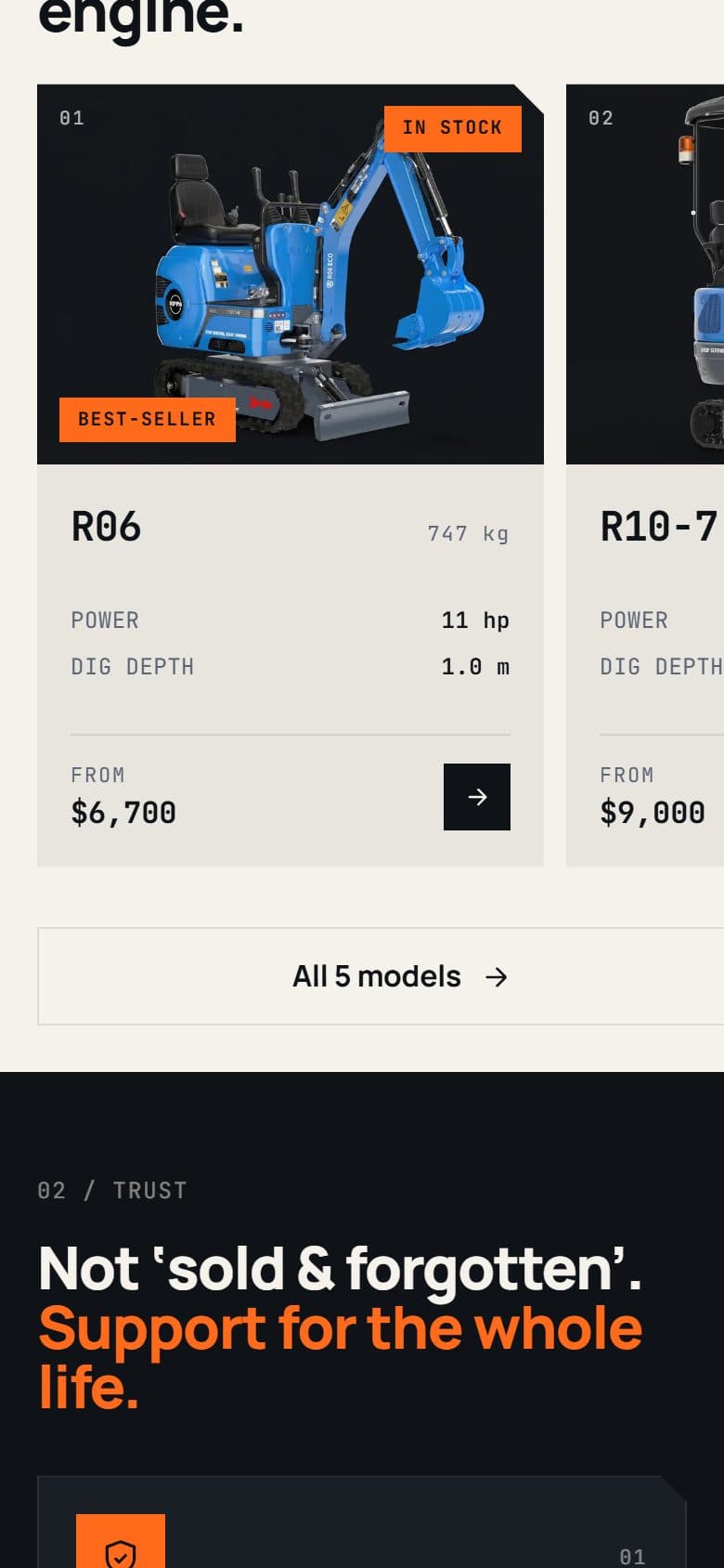 Rippa — model catalogue